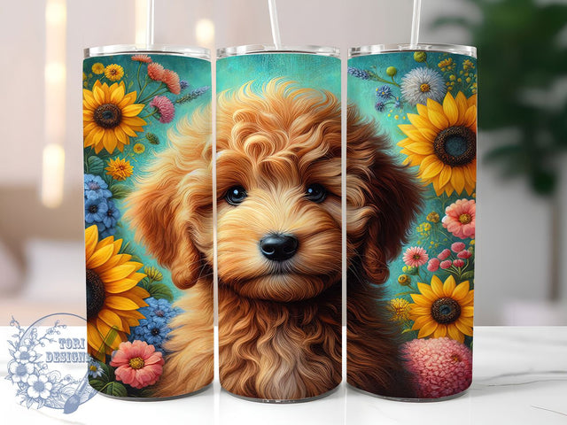 Goldendoodle Dog Mom 20oz Tumbler, Pet Lover, Dog Mom, Cute Design, 20oz Sublimation, PNG Design, Gift Idea Sublimation ToriDesigns 