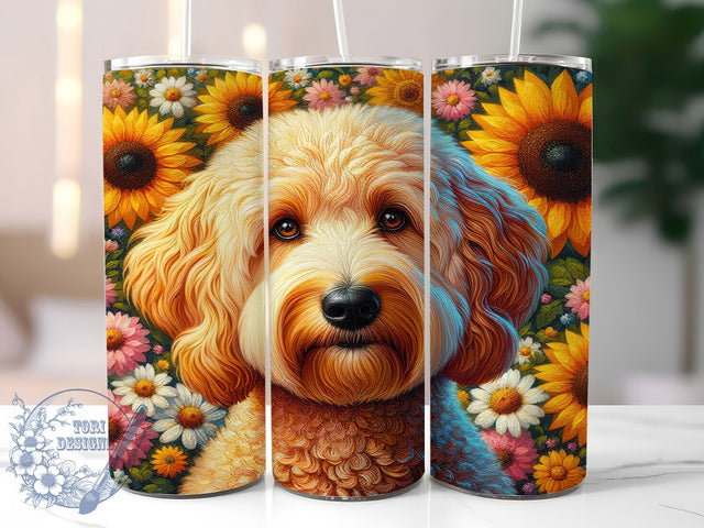 Goldendoodle Dog Mom 20oz Tumbler, Pet Lover, Dog Mom, Cute Design, 20oz Sublimation, PNG Design, Gift Idea Sublimation ToriDesigns 