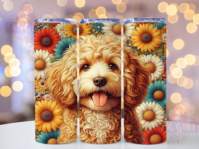 Goldendoodle Doodle Dog 20oz Puppy Lover Tumbler, Doodle Dog Tumbler, Cute Dog Tumbler, 20oz Sublimation Wrap, Puppy Lover Tumbler, Fluffy Dog Gift, Pet Owner Tumbler Sublimation SvggirlplusArt 