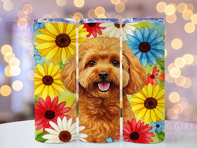 Goldendoodle Doodle Dog 20oz Puppy Lover Tumbler, Doodle Dog Tumbler, Cute Dog Tumbler, 20oz Sublimation Wrap, Puppy Lover Tumbler, Fluffy Dog Gift, Pet Owner Tumbler Sublimation SvggirlplusArt 