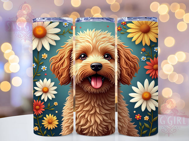 Goldendoodle Doodle Dog 20oz Puppy Lover Tumbler, Doodle Dog Tumbler, Cute Dog Tumbler, 20oz Sublimation Wrap, Puppy Lover Tumbler, Fluffy Dog Gift, Pet Owner Tumbler Sublimation SvggirlplusArt 
