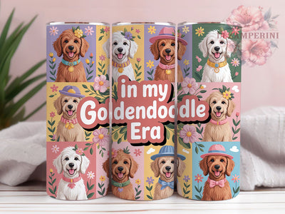 Goldendoodle In My Era Tumbler, In My Era, Dog Lover, Whimsical Art, Playful Design, 20Oz Tumbler, Sublimation Wrap Sublimation Li Zamperini 