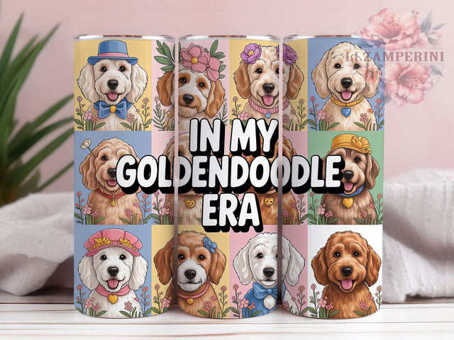 Goldendoodle In My Era Tumbler, In My Era, Dog Lover, Whimsical Art, Playful Design, 20Oz Tumbler, Sublimation Wrap Sublimation Li Zamperini 