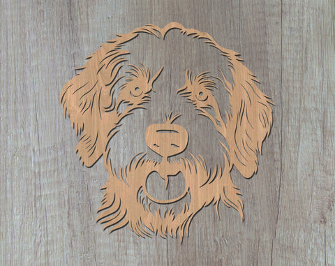 Goldendoodle Laser SVG Cut File, Goldendoodle Glowforge File, Goldendoodle DXF, Goldendoodle Wall Art SVG SVG HappyDesignStudio 
