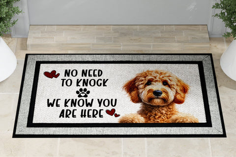 Goldendoodle No Need To Knock Doormat Sublimation Sublimation BijouBay 