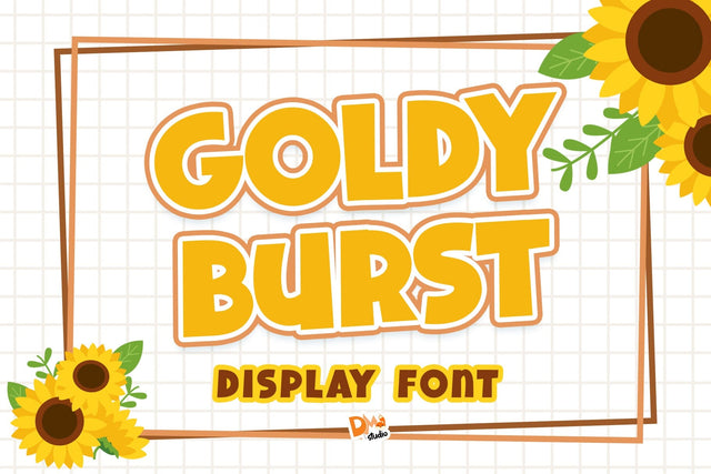 Goldy Burst Font Dm Letter Studio 