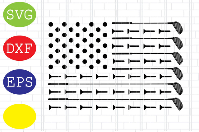 Golf American Flag Svg, Golf Svg, Golf team Svg, golf club Svg, Jpg, Eps, Dxf Files SVG DigitalSvgFiles 