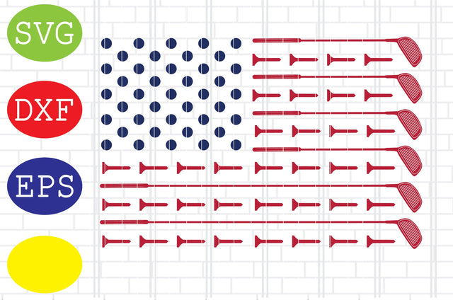 Golf American Flag Svg, Golf Svg, Golf team Svg, golf club Svg, Jpg, Eps, Dxf Files SVG DigitalSvgFiles 