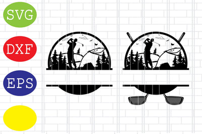 Golf Ball Split Text Svg, Golf Svg, Golf team Svg, golf club Svg, Jpg, Eps, Dxf Files SVG DigitalSvgFiles 