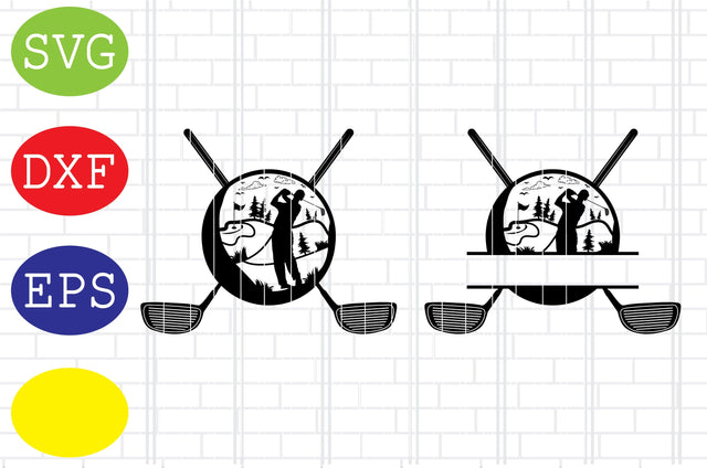 Golf Ball Split Text Svg, Golf Svg, Golf team Svg, golf club Svg, Jpg, Eps, Dxf Files SVG DigitalSvgFiles 
