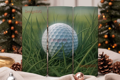 Golf Balls & Grass 20oz Tumbler Wrap Sublimation DesignSVG 
