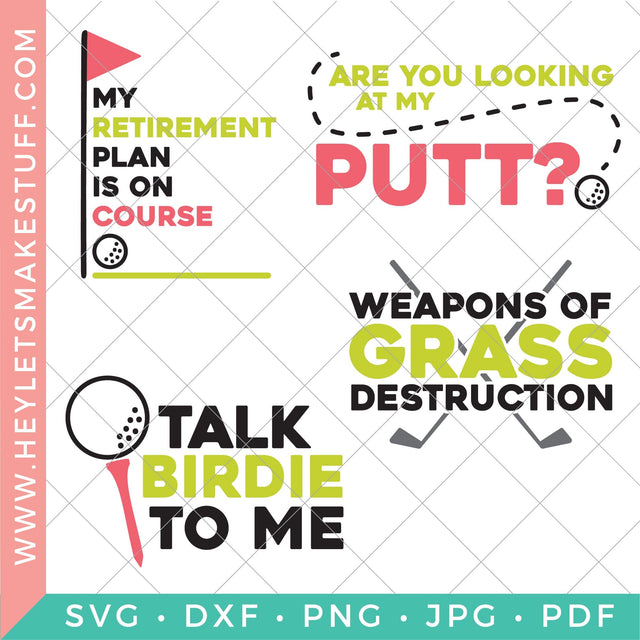 Golf Bundle 2 SVG Hey Let's Make Stuff 