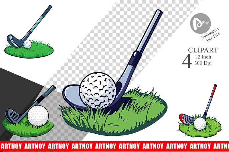 Golf Club Clipart Sublimation artnoy 