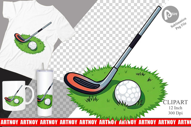 Golf Club Clipart Sublimation artnoy 