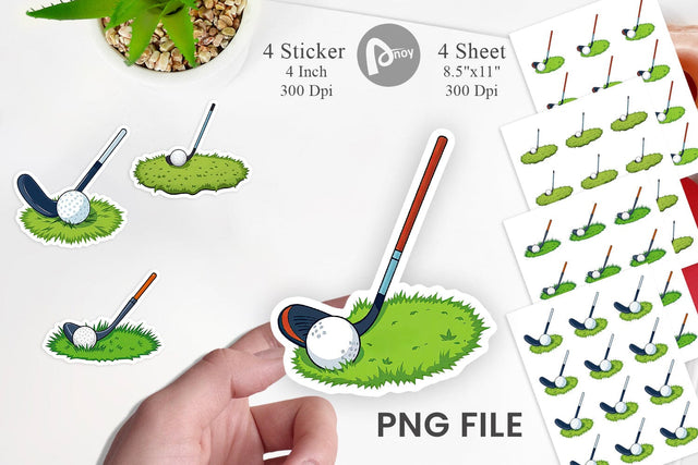 Golf Club Sticker Sublimation artnoy 