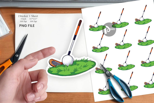 Golf Club Sticker Sublimation artnoy 