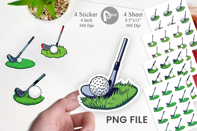 Golf Club Sticker Sublimation artnoy 
