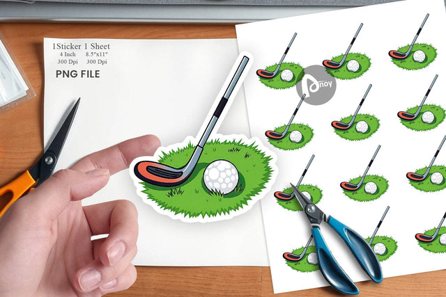 Golf Club Sticker Sublimation artnoy 