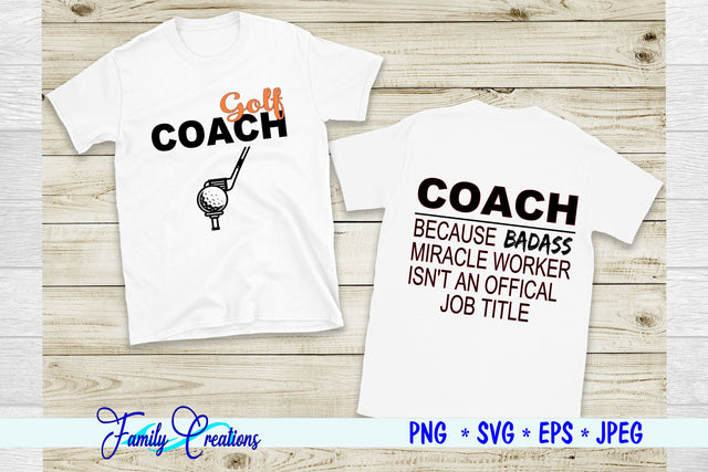 Golf Coach SVG Family Creations 