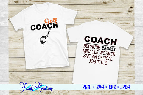 Golf Coach SVG Family Creations 