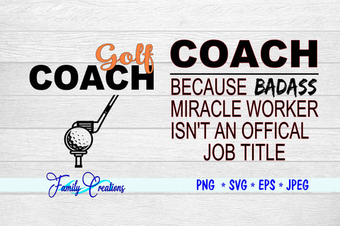 Golf Coach SVG Family Creations 
