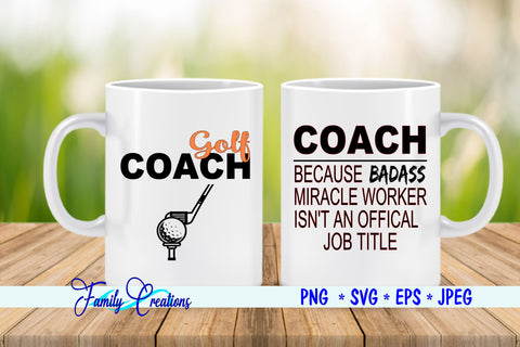 Golf Coach SVG Family Creations 