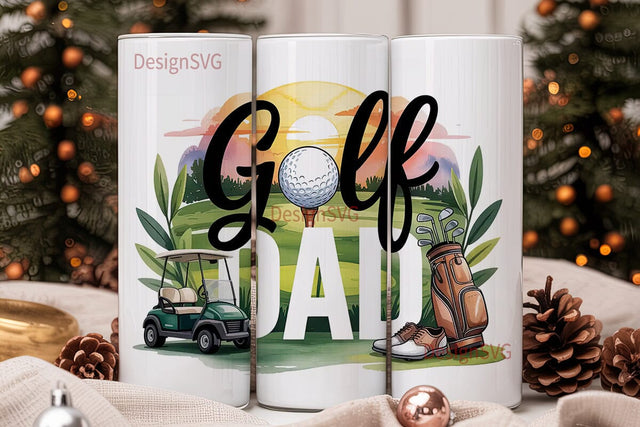 Golf Dad 20oz Tumbler Wrap Sublimation DesignSVG 