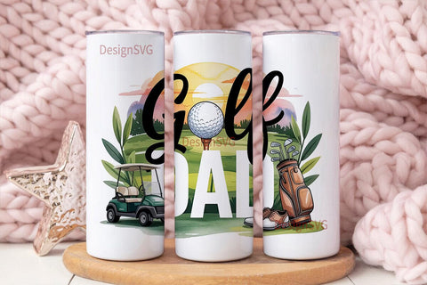 Golf Dad 20oz Tumbler Wrap Sublimation DesignSVG 