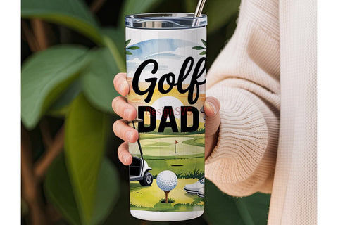 Golf Dad 20oz Tumbler Wrap Sublimation DesignSVG 