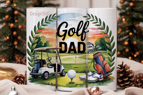 Golf Dad 20oz Tumbler Wrap Sublimation DesignSVG 