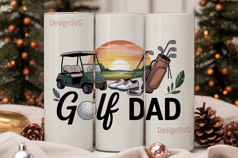 Golf Dad 20oz Tumbler Wrap Sublimation DesignSVG 