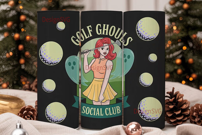 Golf Ghouls 20oz Tumbler Wrap Sublimation DesignSVG 