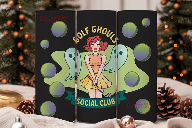 Golf Ghouls 20oz Tumbler Wrap Sublimation DesignSVG 