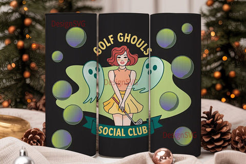 Golf Ghouls 20oz Tumbler Wrap Sublimation DesignSVG 