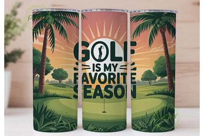 Golf is My Favorite Season Tumbler Wrap Sublimation PixelChick 