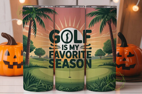 Golf is My Favorite Season Tumbler Wrap Sublimation PixelChick 