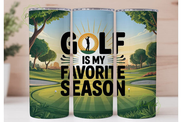 Golf is My Favorite Season Tumbler Wrap Sublimation PixelChick 