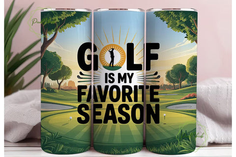 Golf is My Favorite Season Tumbler Wrap Sublimation PixelChick 