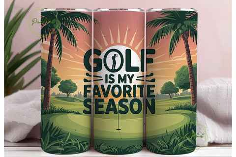 Golf is My Favorite Season Tumbler Wrap Sublimation PixelChick 