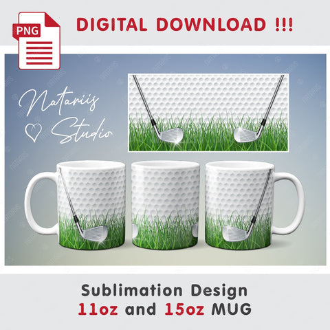 Golf Mini Bundle - Tumbler, Mug, Pen, Coaster. Sublimation Natariis Studio 