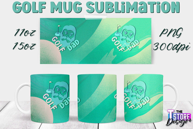 Golf Mug Sublimation | 11 Oz 15 Oz Mug Sublimation | PNG File Sublimation The T Store Design 