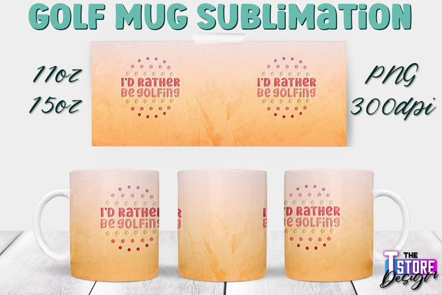 Golf Mug Sublimation | 11 Oz 15 Oz Mug Sublimation | PNG File Sublimation The T Store Design 