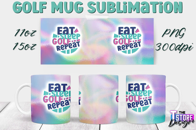 Golf Mug Sublimation | 11 Oz 15 Oz Mug Sublimation | PNG File Sublimation The T Store Design 