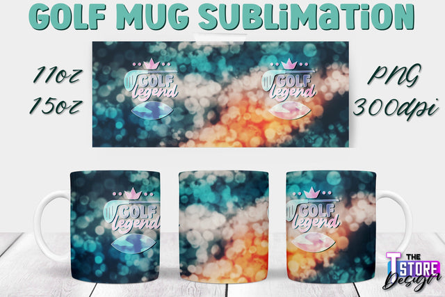 Golf Mug Sublimation | 11 Oz 15 Oz Mug Sublimation | PNG File Sublimation The T Store Design 