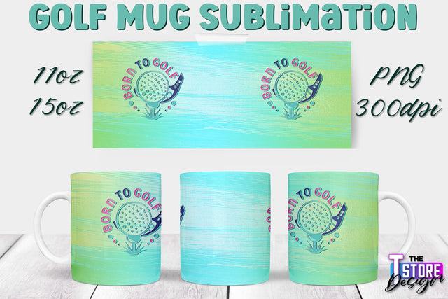 Golf Mug Sublimation | 11 Oz 15 Oz Mug Sublimation | PNG File Sublimation The T Store Design 
