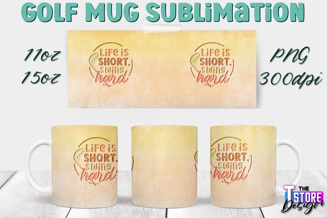 Golf Mug Sublimation | 11 Oz 15 Oz Mug Sublimation | PNG File Sublimation The T Store Design 