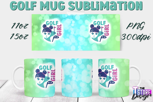 Golf Mug Sublimation | 11 Oz 15 Oz Mug Sublimation | PNG File Sublimation The T Store Design 