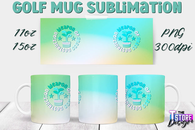 Golf Mug Sublimation | 11 Oz 15 Oz Mug Sublimation | PNG File Sublimation The T Store Design 