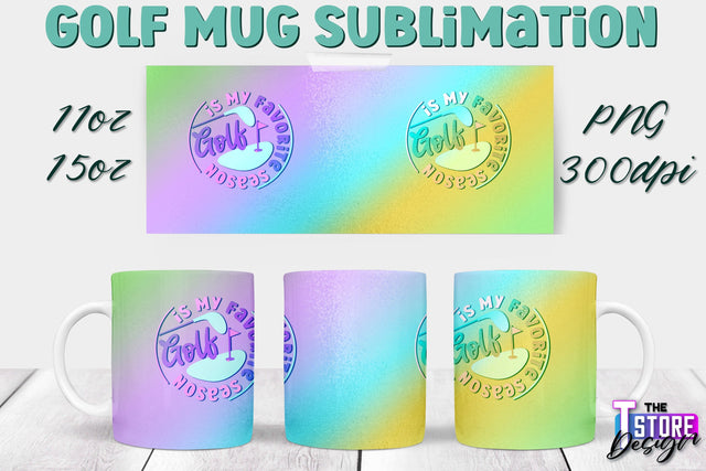 Golf Mug Sublimation | 11 Oz 15 Oz Mug Sublimation | PNG File Sublimation The T Store Design 