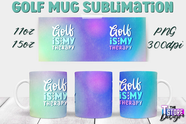 Golf Mug Sublimation | 11 Oz 15 Oz Mug Sublimation | PNG File Sublimation The T Store Design 